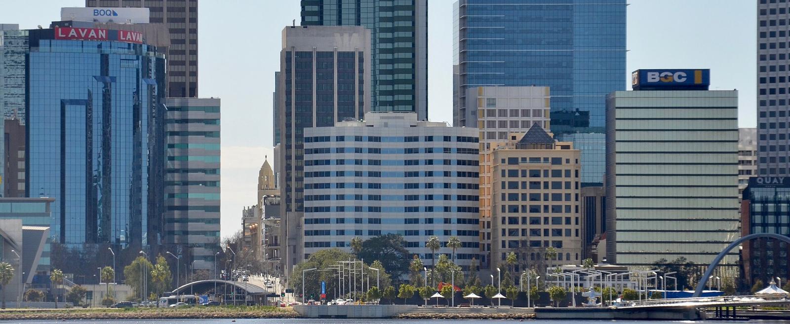 William Street, Perth CBD from South Perth
